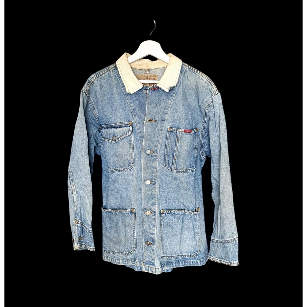 Esprit Vintage Women's Denim Jean Chore Jacket Sz Medium